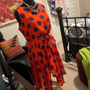 So chic poka dot sleeveless dress by EST. 1946